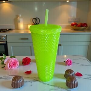 Starbucks Glow in Dark Studded Lemongrass Tumbler 24oz Venti NWT